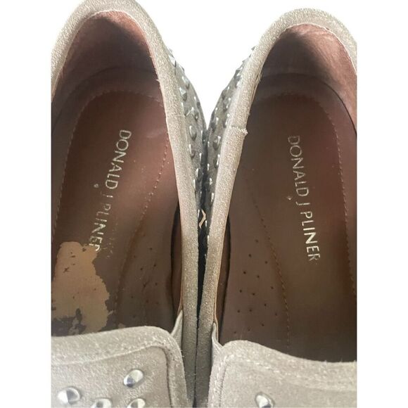 Donald Pliner Women’s Studded Slip on Loafer Gray   Size 8M - Picture 5 of 13